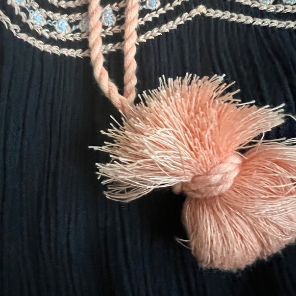 Free People black with tribal print tunic size XS - Picture 5 of 9